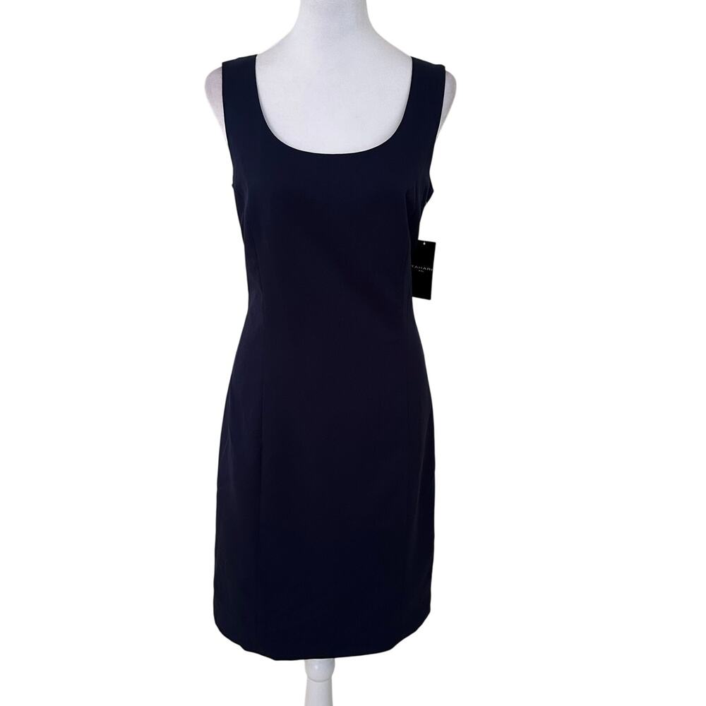 Tahari Women Midnight Blue Sleeveless Dress - Size 8 - NWT
